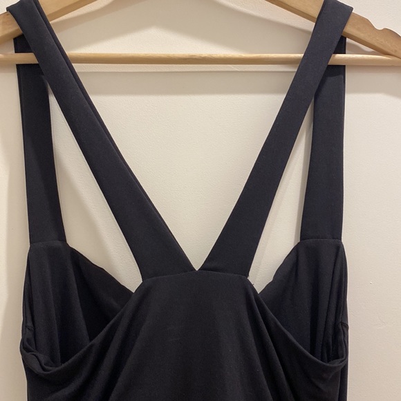 Kookai fitted x black midi dress - shirred sides - Picture 4 of 8